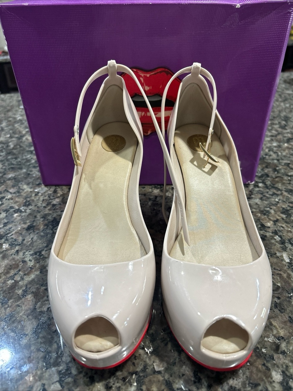 Melissa Patchuli III Peep-toe Platform Heels with ankle straps made in Brazil 7